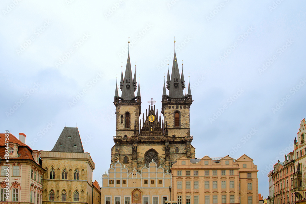 View of the old town hall in Prague