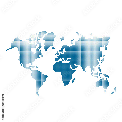 World Map Abstract Dot Design.