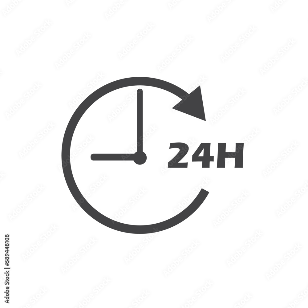 24 hour nonstop icon vector element design template 24 hour nonstop icon vector element design template