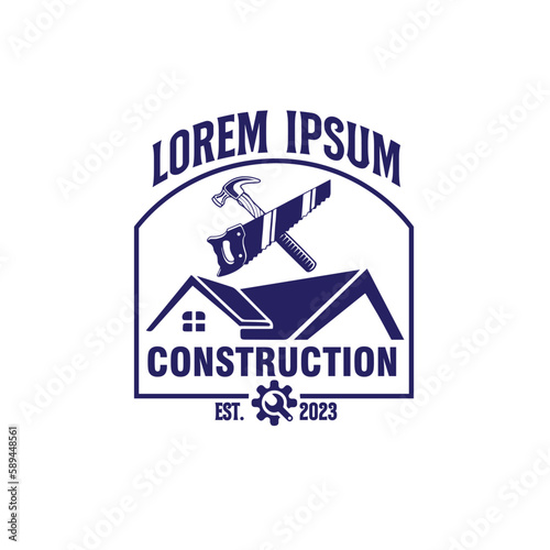 logo construction vector template illustration