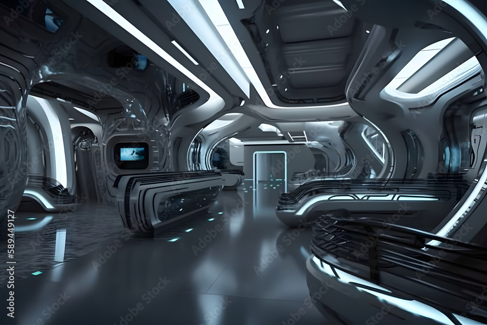 Fototapeta premium Futuristic interior