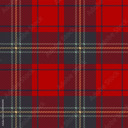Christmas tartan plaid seamless pattern and black, green, red, white flannel shirt patterns, trendy tiles flat illustration.	
