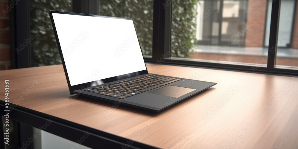laptop or computer on top of the table, generative ai laptop or computer on top of the table, generative ai