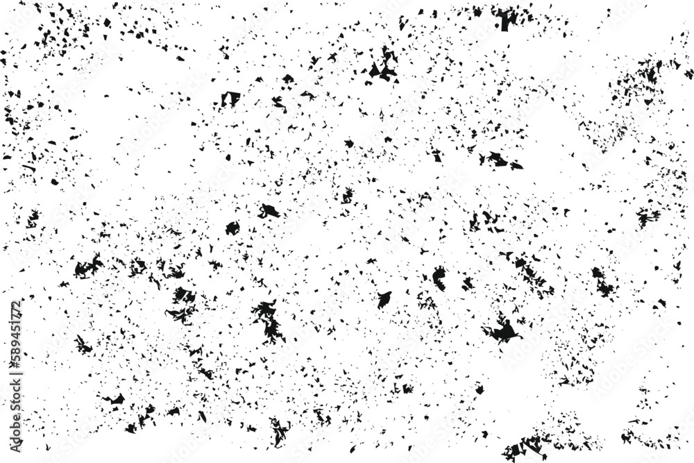 Abstract dust texture on a white background. Black and white dirt splatter texture vector. Dark dusty grunge effect texture for the background. Abstract grain texture vector on white background.