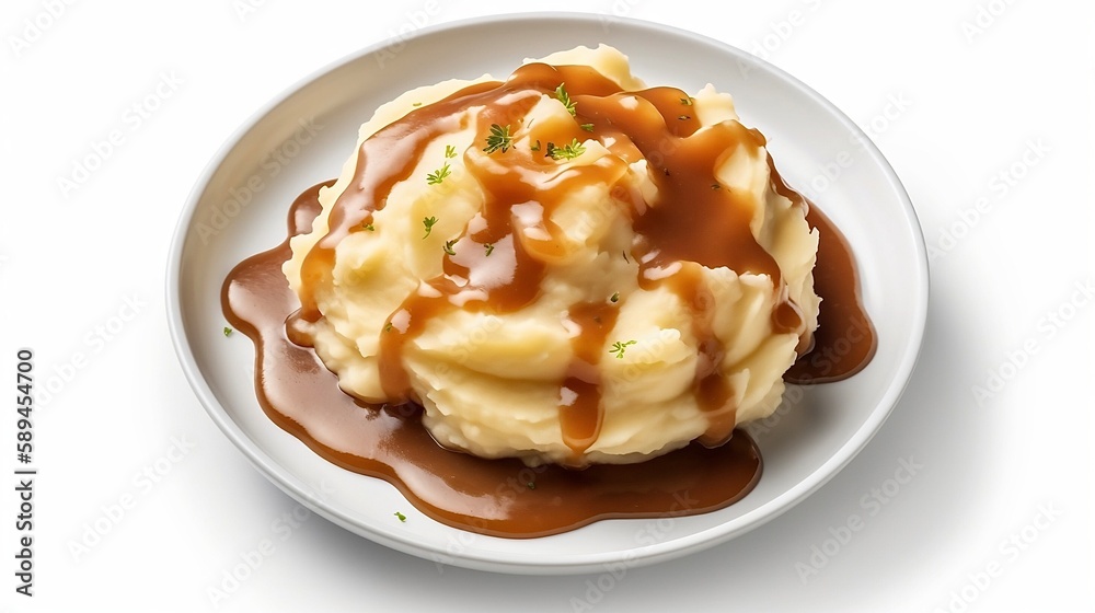mashed potatoes with gravy sause