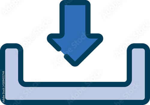 The inbox icon is a visual representation of an electronic mailbox used for receiving and organizing emails and messages. It is a centralized location for managing incoming and outgoing correspondence