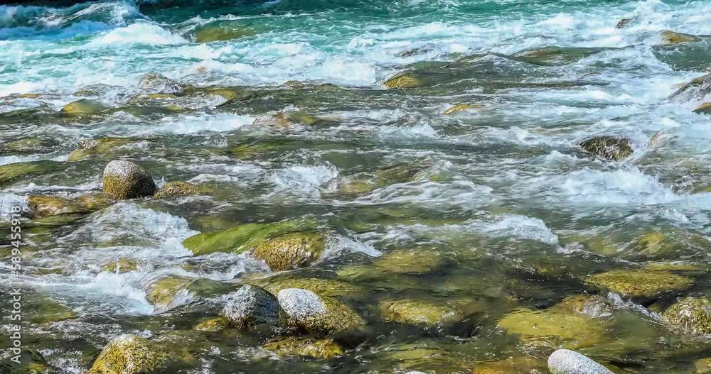 Flowing river natural background in summer Flowing river natural background in summer