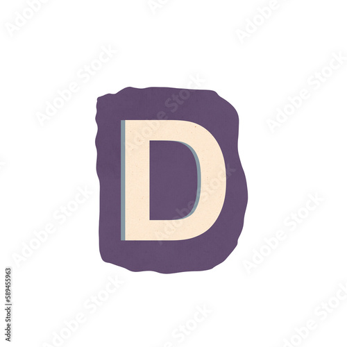 Cutout Letter D