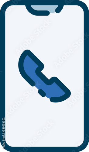 The phone call icon is a symbol used to represent a telephone conversation, often used in communication-related contexts