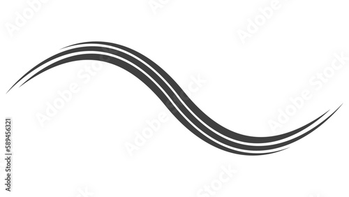 Line wind effect, motion curve glow beam, swirl stripe wave