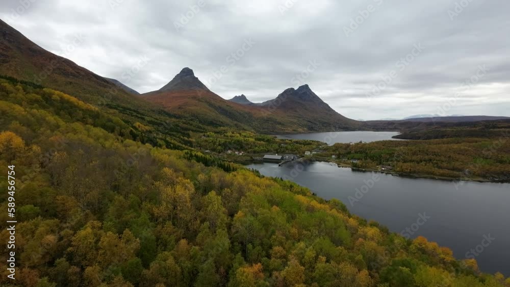 Aerial view of Innerdalen Valley and Innerdalsvatna Lake at Sunndal, Norway Aerial view of Innerdalen Valley and Innerdalsvatna Lake at Sunndal, Norway