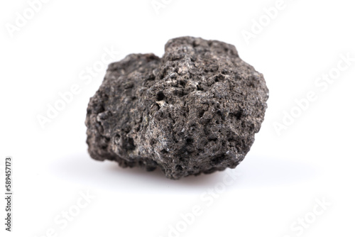 Volcanic stones on a white background