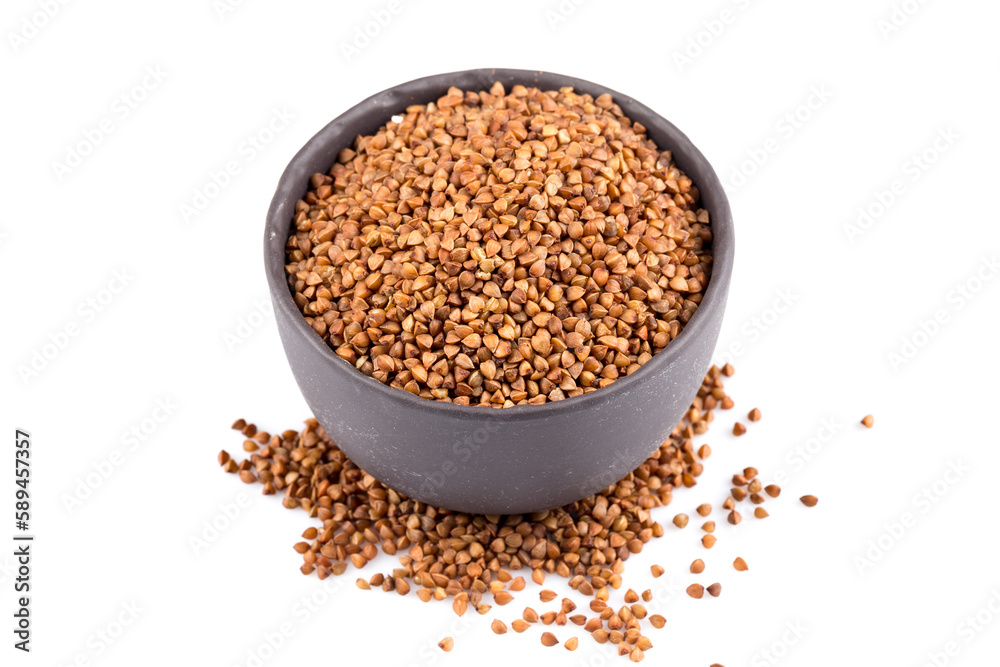 Buckwheat groats in a bowl