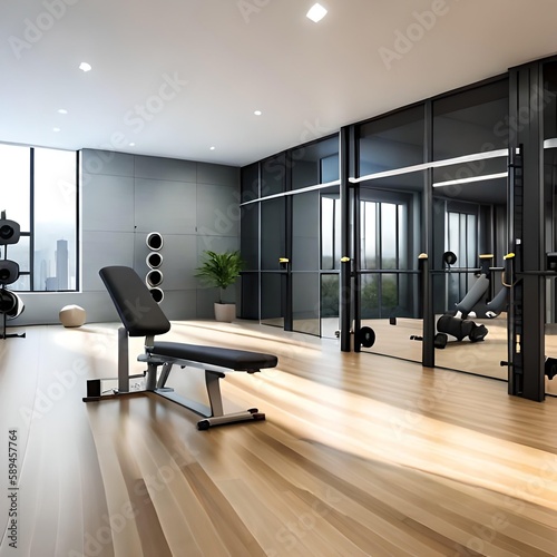 Beautiful Gym Center Photo, Fitness Center Photo with modern fitness equipment for fitness events and more. 