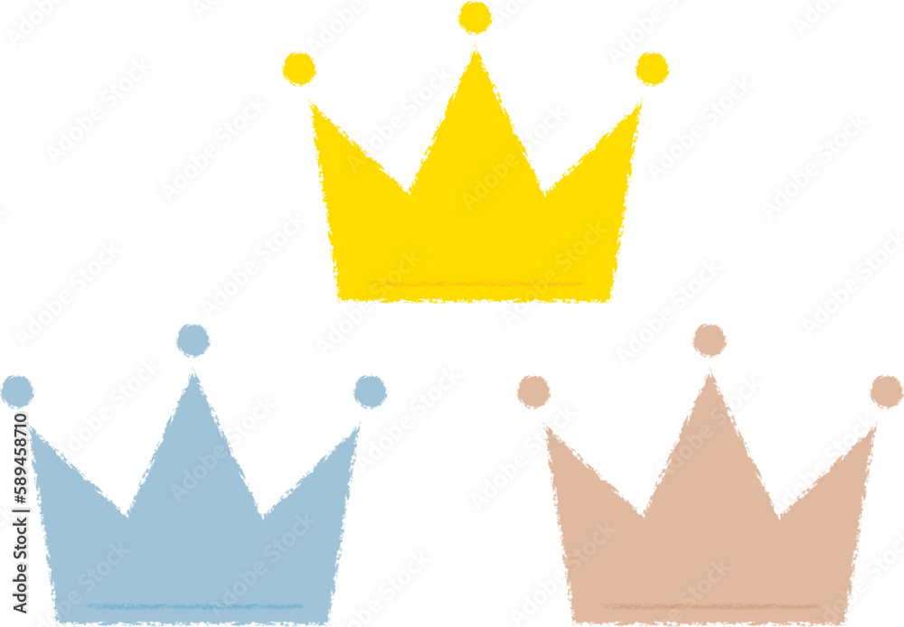 クレヨンタッチのシンプルな王冠