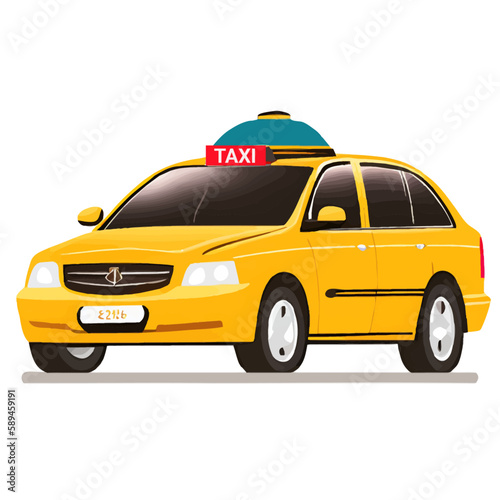 TAXI cab yellow suv vector illustration trafiic speed vehicle 