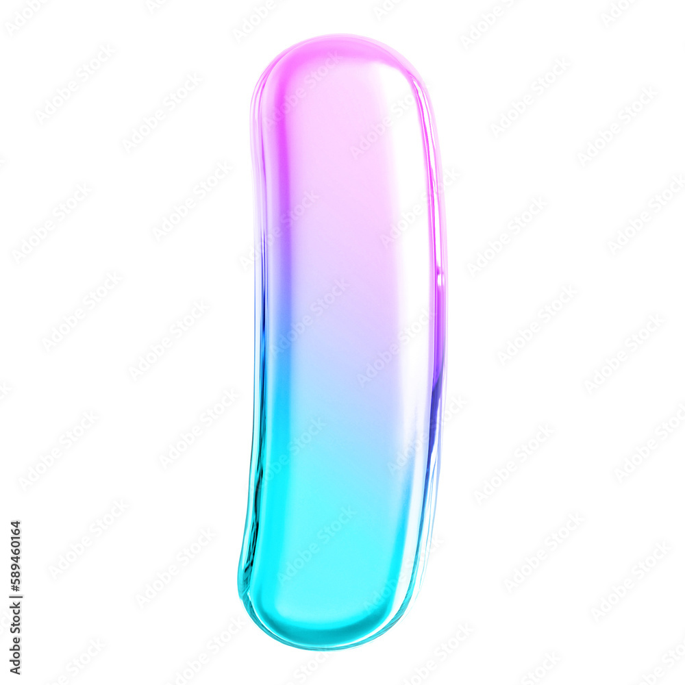 3d Font Letter I Gradient 3d Font Letter I Gradient