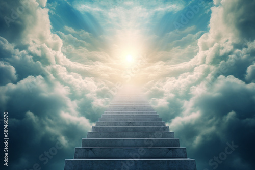 Tablou canvas Stairs to heaven visualization