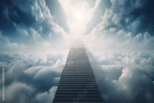 Fototapet Stairs to heaven visualization