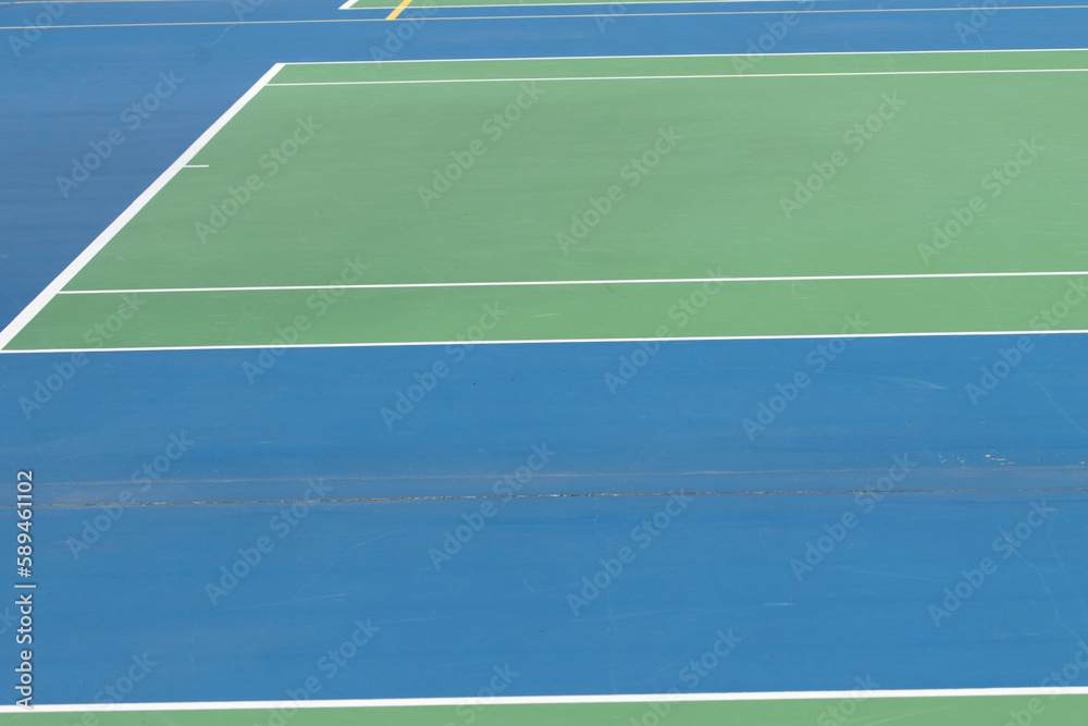 Close Up Lines Of A Tennis Field At Amsterdam The Netherlands 28-3-2023