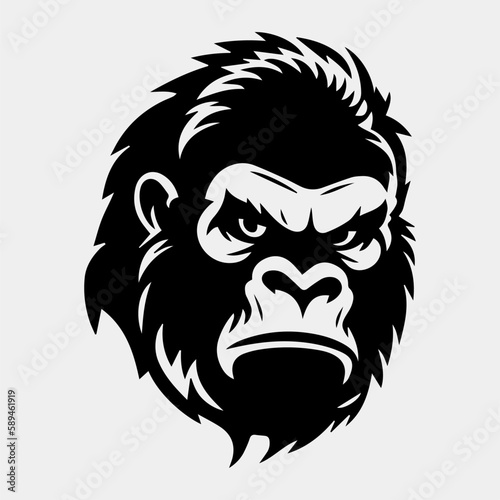 Gorilla head vector illustration for logo, symbol