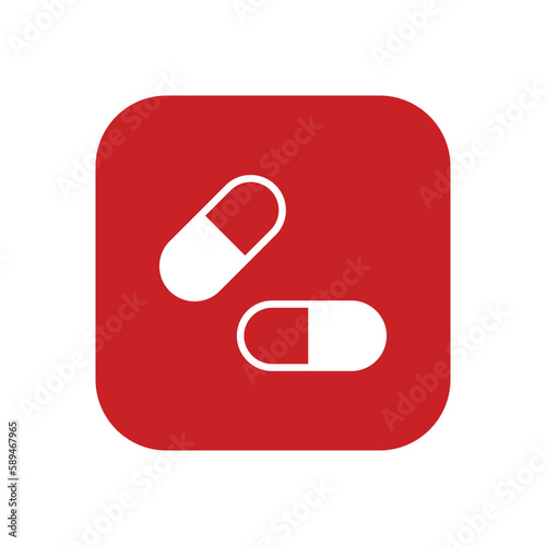 Pills icon vector stock.