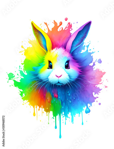 rainbow bunny  © Jimelyo