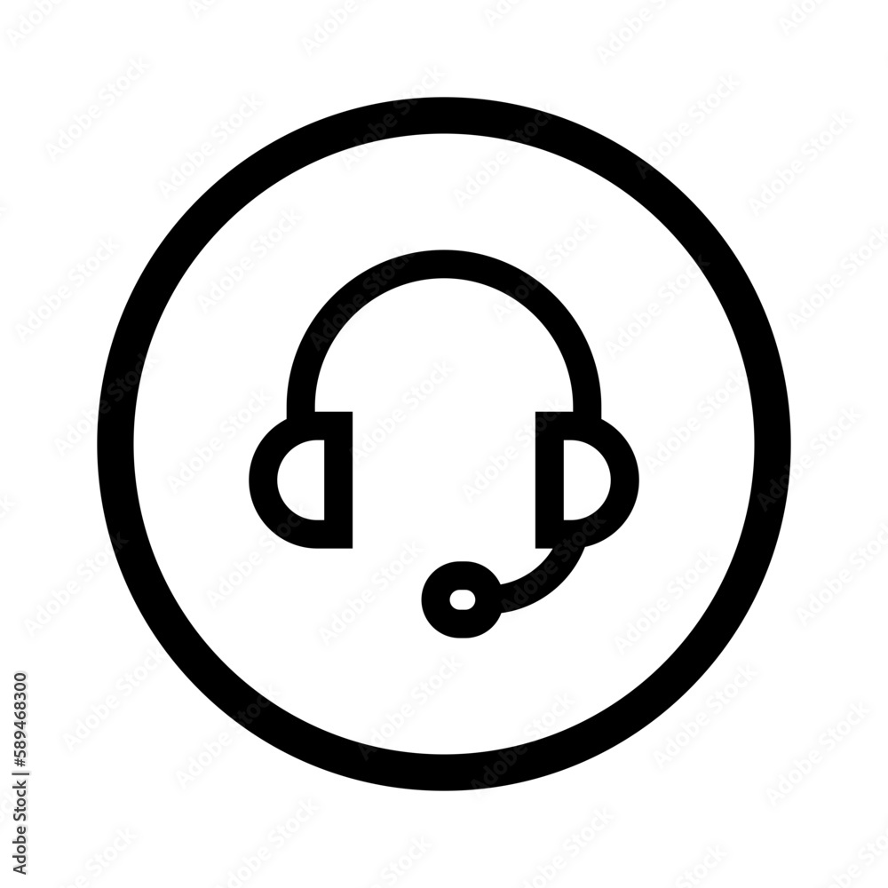 Outline earphones icon.
Outline earphones icon.