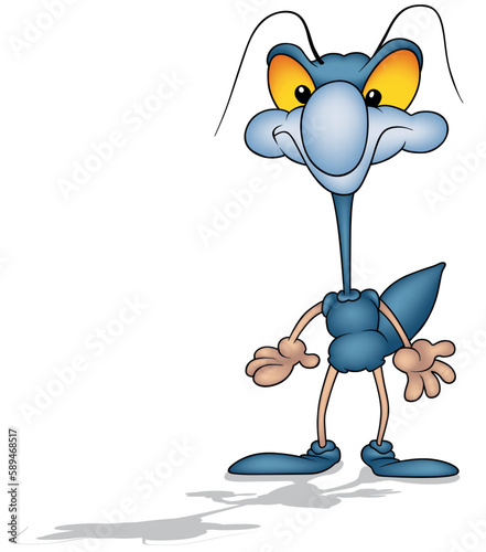 Funny Long-necked Blue Beet...