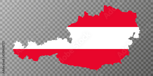 Austria map with states. Vector illustration.
