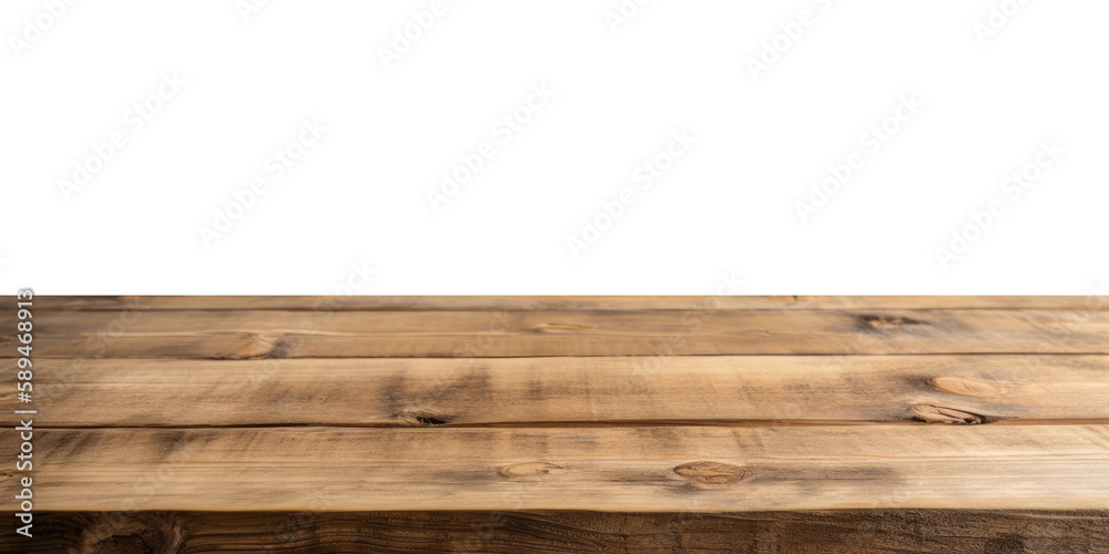 A blank empty wooden table top for product placement. Generative ai A blank empty wooden table top for product placement. Generative ai