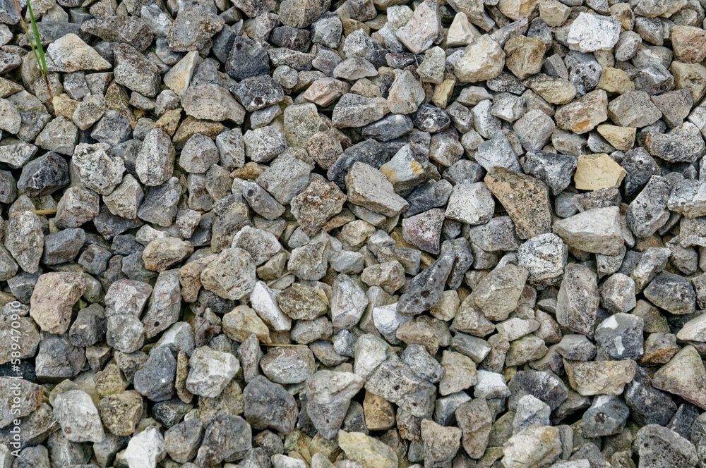 Gray Crushed Stone Texture, Materials for Construction