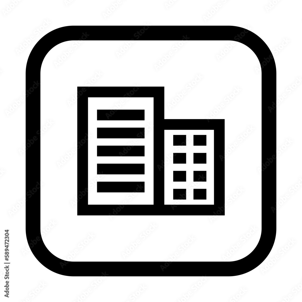 Company building icon.
Company building icon.
