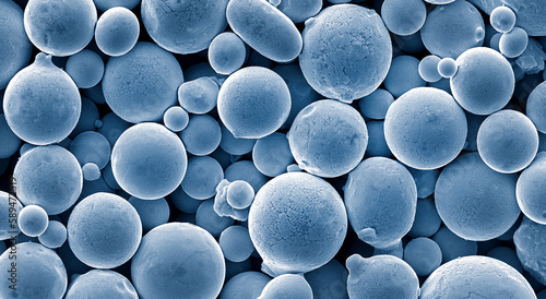 Canvas Print A closeup of powder particles for 3D printing
