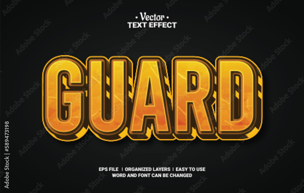 Guard Editable Vector Text Effect.