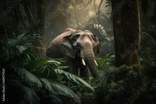 elephant in the jungle