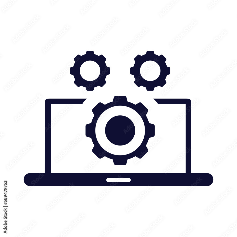 computer, technology, setting, gear, computer technology icon