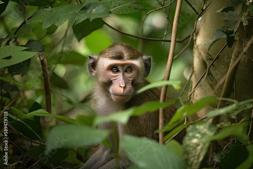 monkey in jungle tree