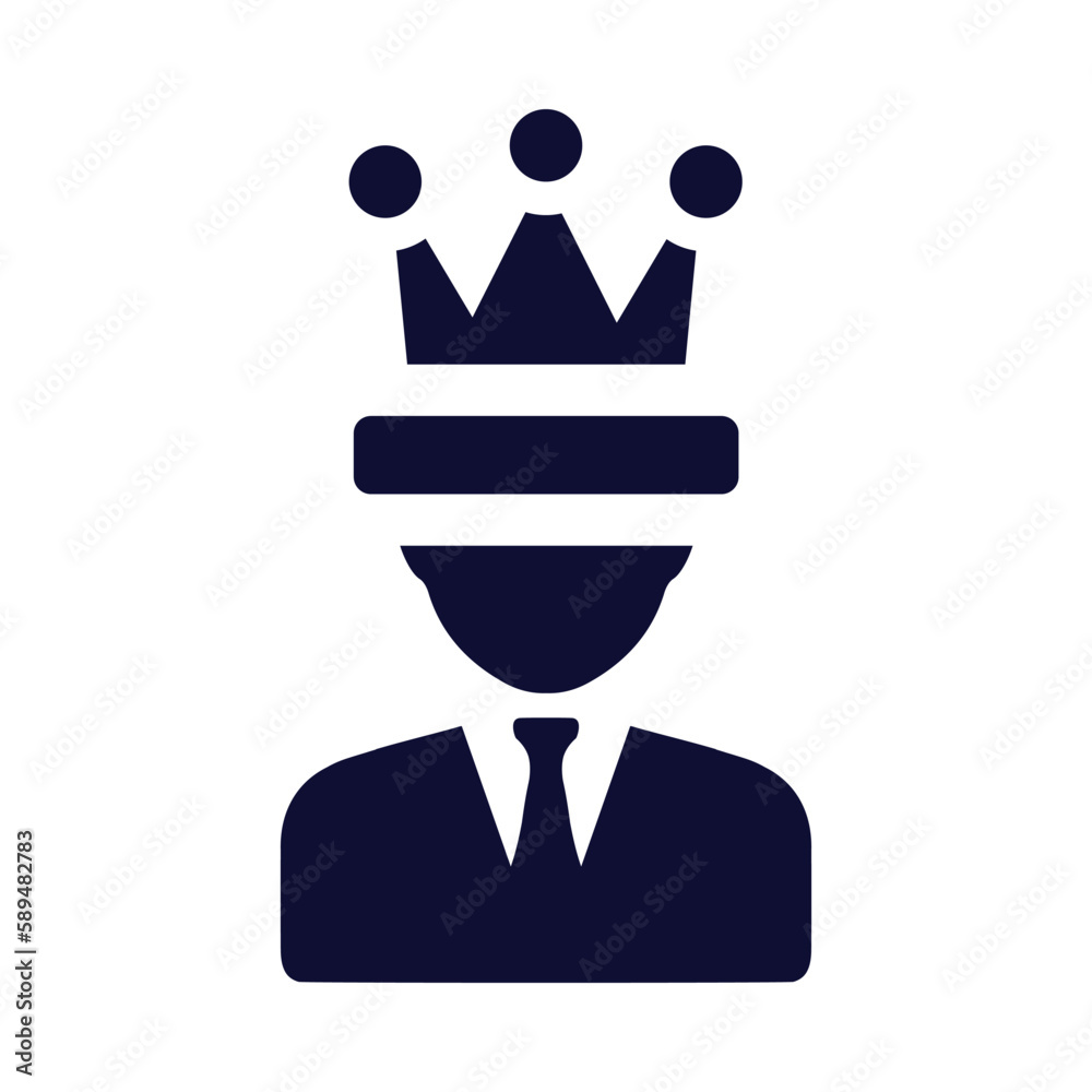 man, people, crown, award, star, business award employee icon man, people, crown, award, star, business award employee icon