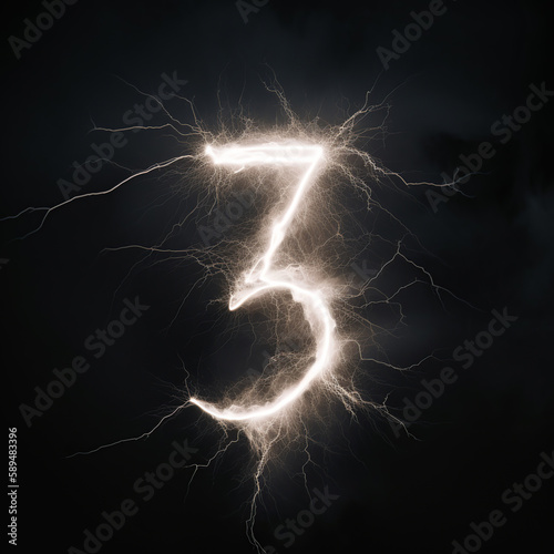 1, 2, 3, 4, 5, 6, 7, 8, 9, number, light, lightning, energy, electricity, electric, flash, fractal, fire, power, nature, black, thunder, wallpaper, storm, design, electrical, generative ai