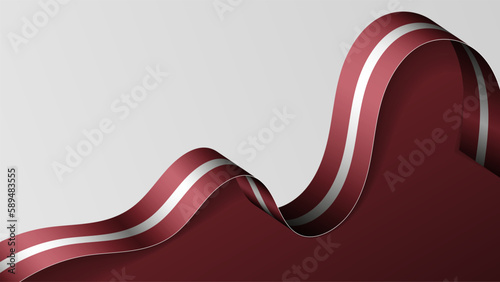 Foto Latvia ribbon flag background.