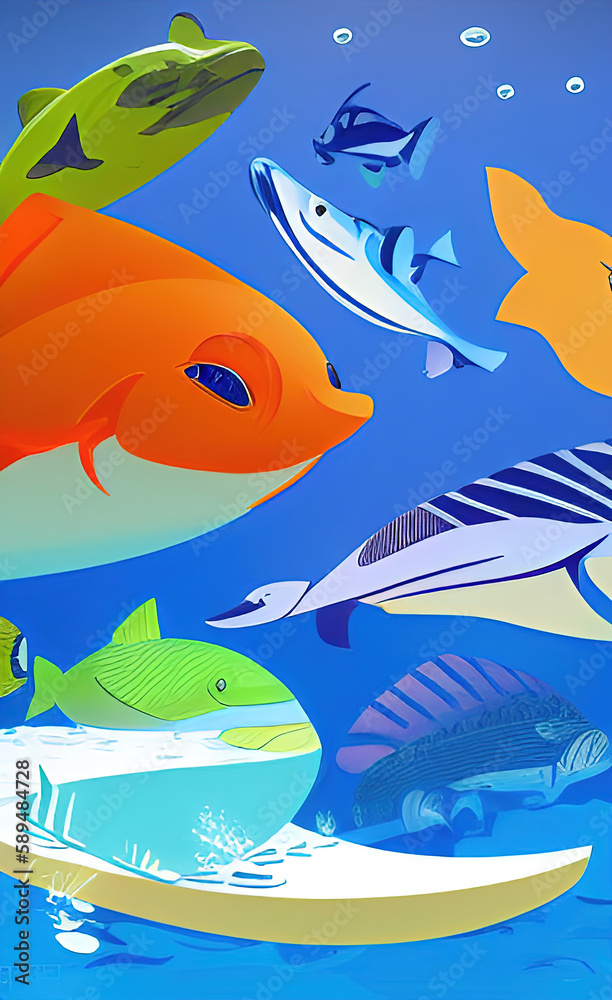 Obraz premium The Elusive Anglefish made with Generative AI