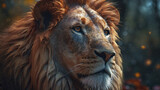 Into the Wild: Stunning Realistic Illustration of Lion and Their Natural Habitat, Generative AI