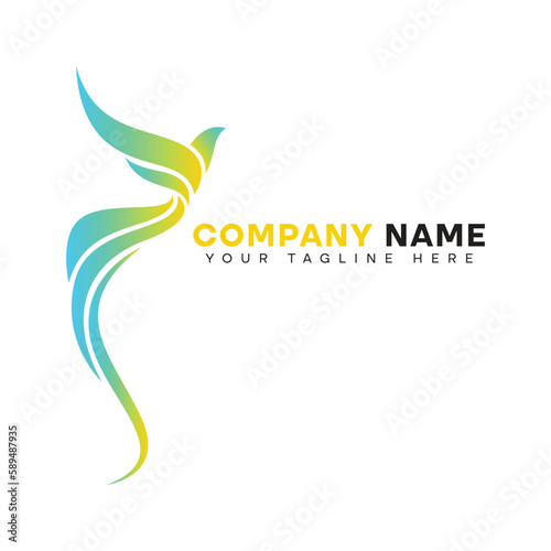 Vector illustration of phoenix bird logo