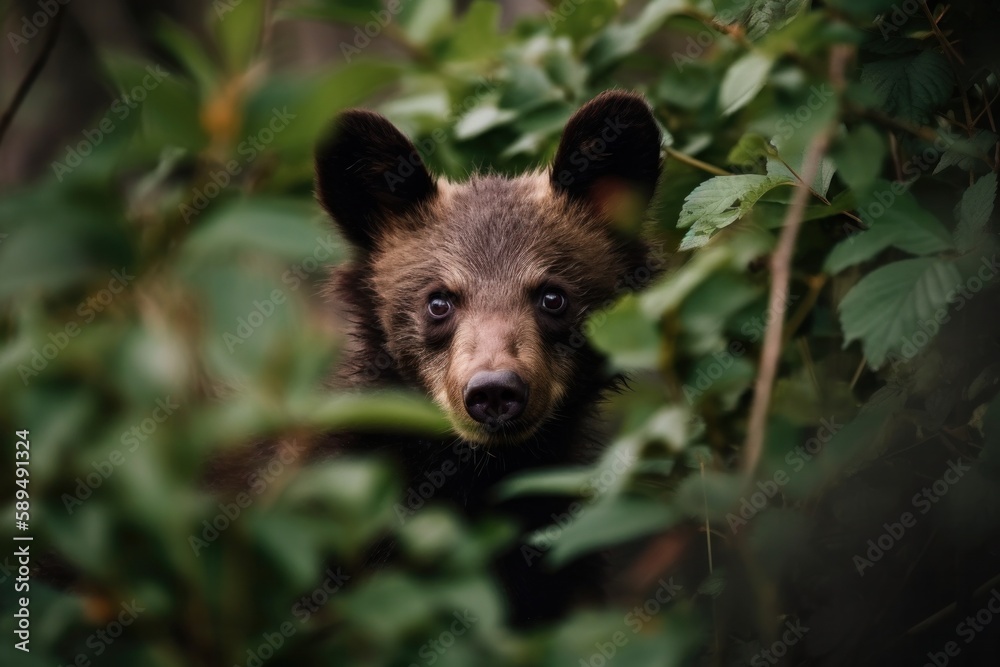 Baby wildlife in the green forest Baby wildlife in the green forest