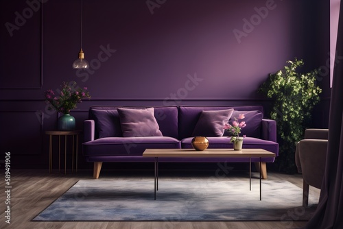 Monochrome Modern Living Room with Stylish Design Aesthetic  Photograph  AI Generated