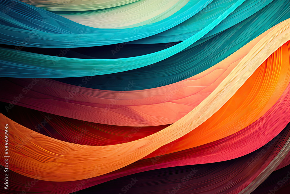 Colorful abstract layers as background wallpaper, AI Generative Colorful abstract layers as background wallpaper, AI Generative
