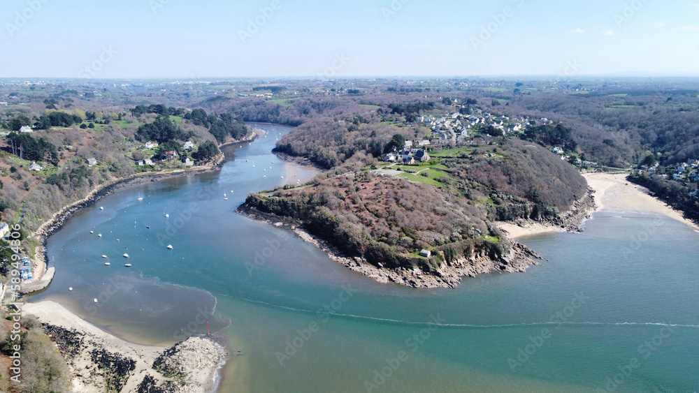 France - Bretagne - Pointe de Dourven - Photo aérienne drone