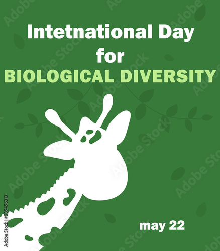International Day for Biological Diversity. Suitable for banners, posters, cards, sweatshirts, templates and print ads. Vector illustration