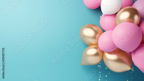 Balloon Background. Illustration AI Generative.